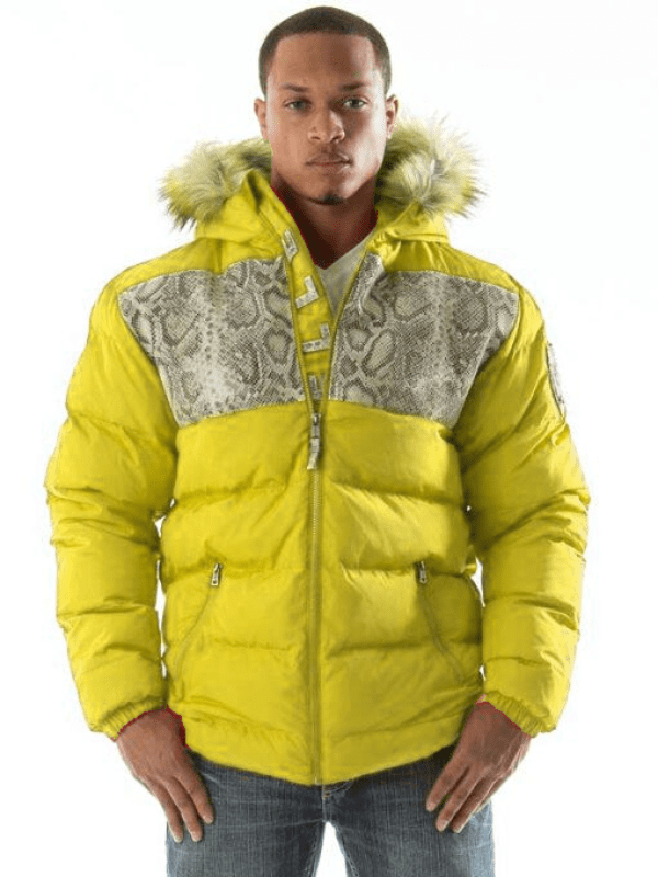 Pelle Pelle Snakeskin Bubble Yellow Coat image 0