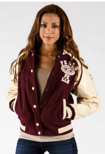 Pelle Pelle Womens Premier League Maroon Wool Jacket image 0