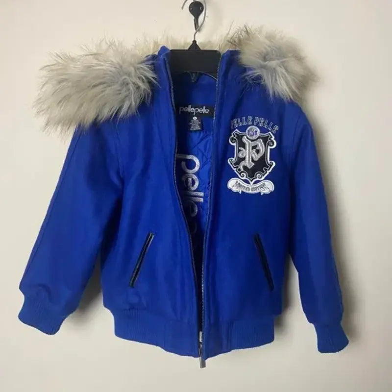 Pelle Pelle Kids Blue Limited Edition Wool Jacket image 0