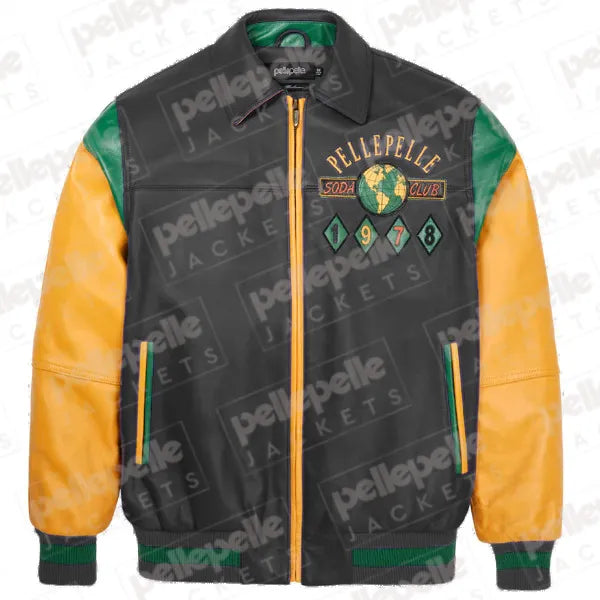 World Famous Yellow & Black Soda Club Plush Jacket image 0