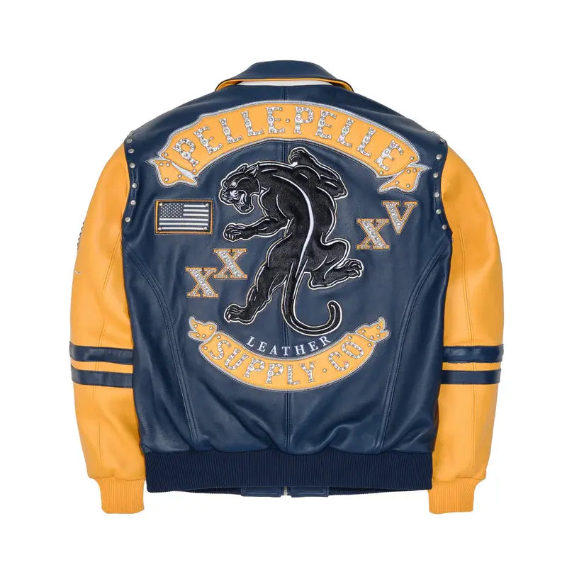 Pelle Pelle Yellow Panther Leather Jacket image 1