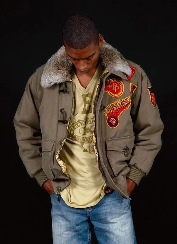 Pelle Pelle Mens Vintage Beige Cotton Long Jacket image 0
