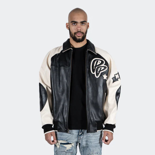 Men’s Pelle Pelle Original Soda Club Leather Jacket Black White image 0