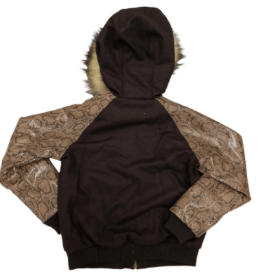 Pelle Pelle Espresso Women`s Snake Print Wool Jacket image 1