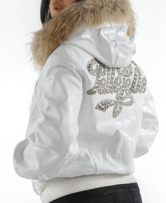 Pelle Pelle New White Hooded Script Jacket image 1