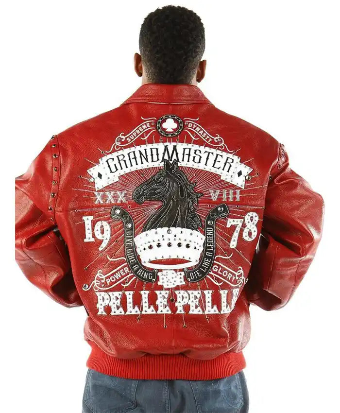 Pelle Pelle Mens Grandmaster Red Plush Jacket image 0