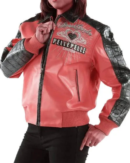 Women Pelle Pelle Avant Garde Melon 37 Years Strong Jacket image 1
