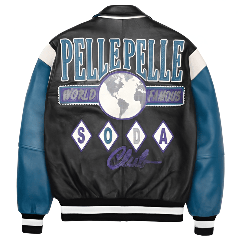 World Famous Soda Club Blue Plush Jacket image 0