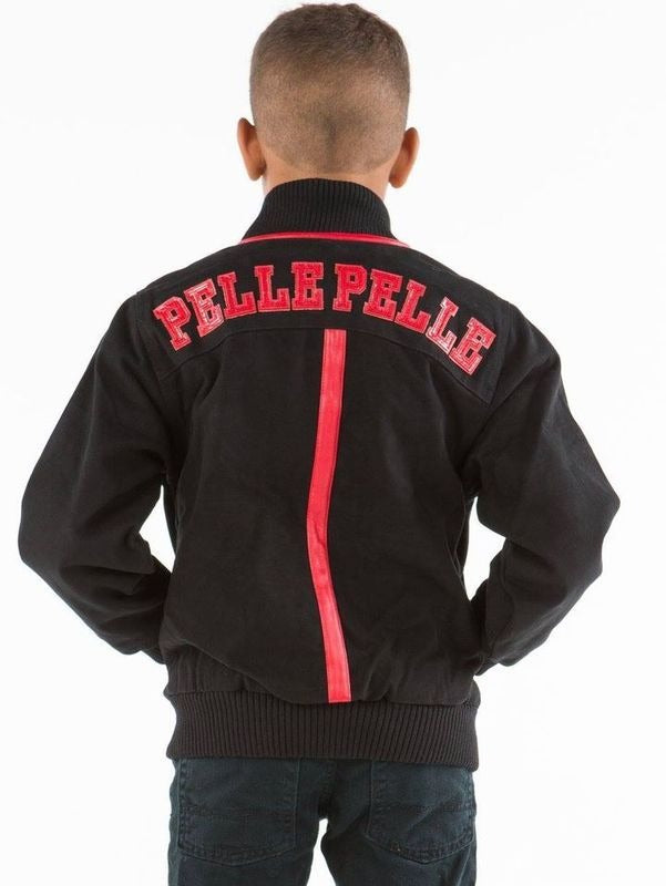 Pelle Pelle Kids Black & Red Detroit Jacket image 1