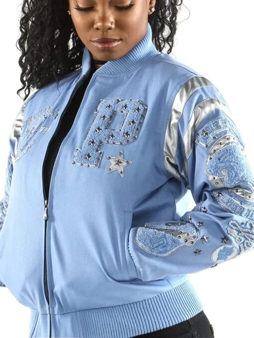 Pelle Pelle Womens Queen of Thrones 1978 Light Blue Wool Jacket image 5