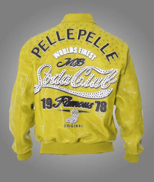 1978 Soda Club Yellow Pelle Pelle Jacket image 0