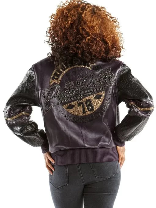 Pelle Pelle Women Purple Leather Jacket image 0
