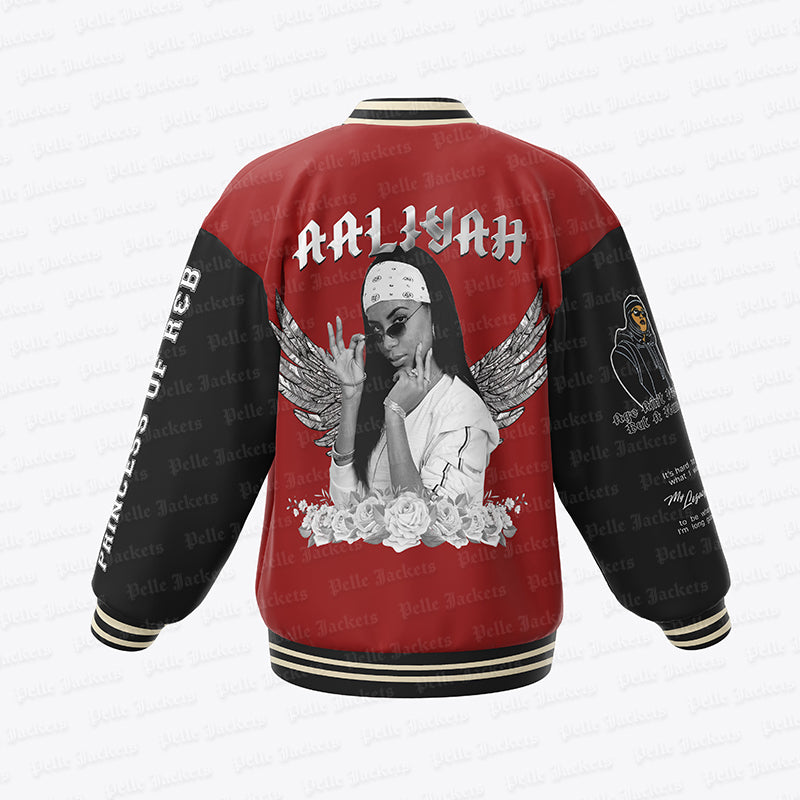 Aaliyah Legends Never Die Red Varsity Jacket image 3