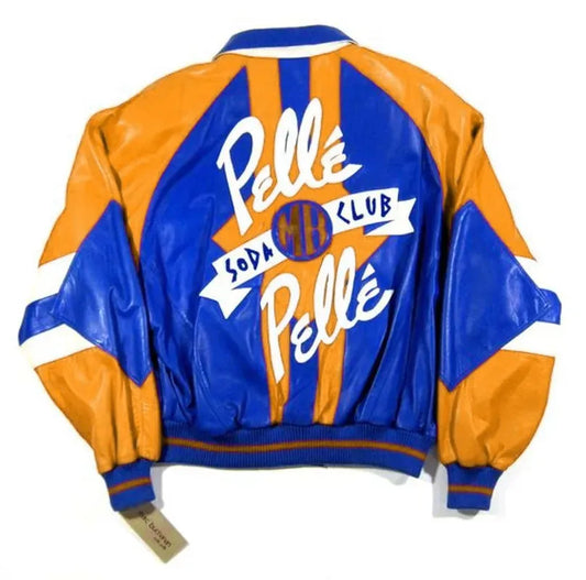 Early 90S Vintage Pelle Pelle Mustard Soda Club Jacket image 0