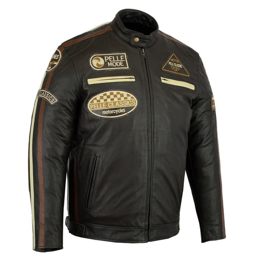 Pelle Fashion Motorbike Motorcycle Black Jacket image 0