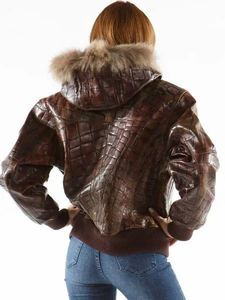 Pelle Pelle Womens Crocodile Skin Leather Jacket image 1