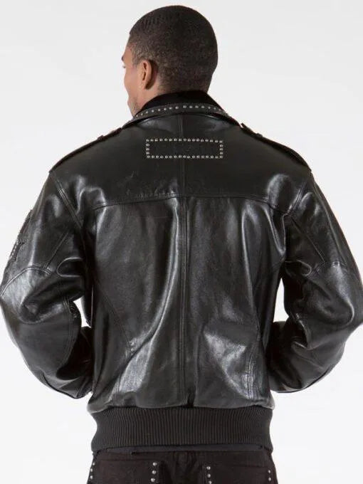 Pelle Pelle Varsity Biker Black Plush Jacket image 2
