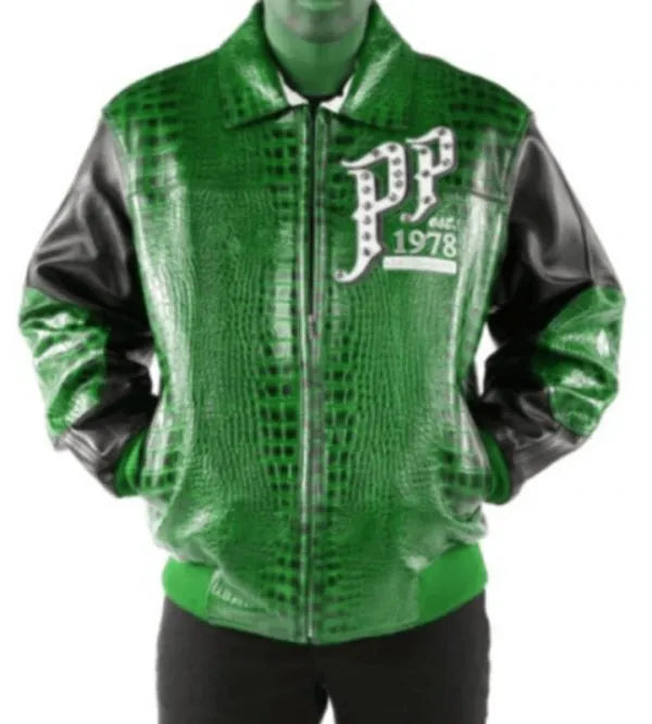 Pelle Pelle Mens Pioneer Green Leather Jacket image 0